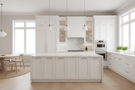 custom white kitchen cabinets