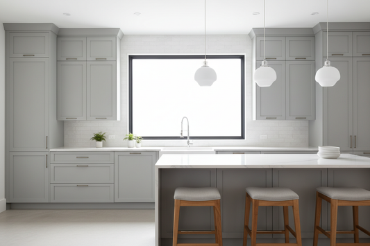 light gray kitchen cabinets