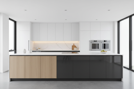 modern grey kitchen cabinets