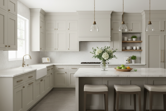 custom white kitchen cabinets